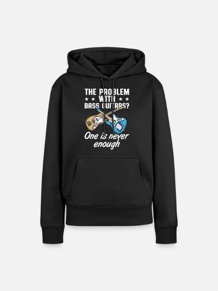 Bassgitarre Gitarre - Frauen Premium Bio Hoodie - Schwarz