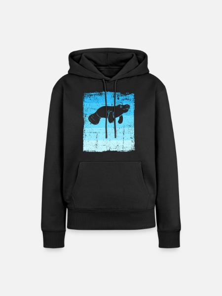 Seekühe Lustige Seekuh - Frauen Premium Bio Hoodie - Schwarz