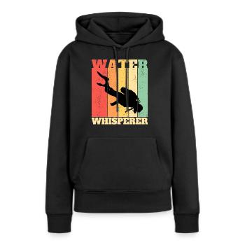 Plongeur plongeur plongeur - Sweat à capuche Premium bio Femme - noir - Devant - Julia (174cm)
