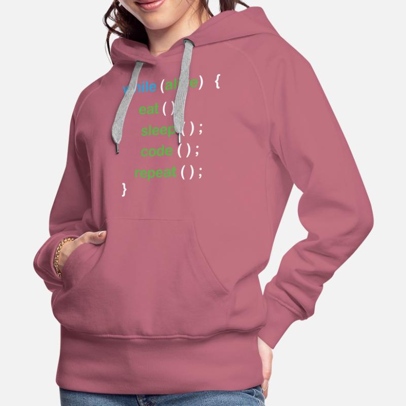 Développeur de logiciels de codage Python Sweat à capuche Premium bio Femme
