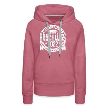 Schulabschluss Abschluss 2022 - Frauen Premium Bio Hoodie - Malve - Vorne - Isabella (175cm)