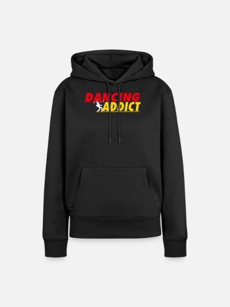 Dancing Addict - Frauen Premium Bio Hoodie - Schwarz