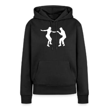Boogie Woogie Boogie-Woogie Dancing Swing - Sweat à capuche Premium bio Femme - noir - Devant - Julia (174cm)
