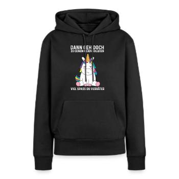 Jobwechsel Kollege Arbeitskollege Spruch neuer Job - Frauen Premium Bio Hoodie - Schwarz - Vorne - Julia (174cm)