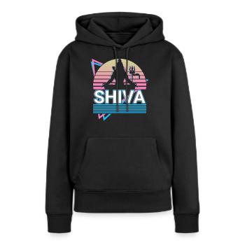 Shiva Dieu hindou Ancienne mythologie hindoue Cadeau - Sweat à capuche Premium bio Femme - noir - Devant - Julia (174cm)