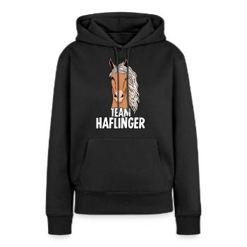 Équipe Haflinger Haflingers - Sweat à capuche Premium bio Femme - noir - Devant - Julia (174cm)