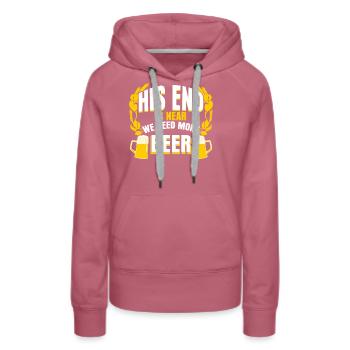 Junggesellenabschied Beer Bachelor Party - Women’s Premium Organic Hoodie - mauve - Front - Isabella (175cm)