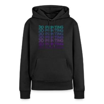 Imprimante 3D Imprimante 3D Retro - Sweat à capuche Premium bio Femme - noir - Devant - Julia (174cm)