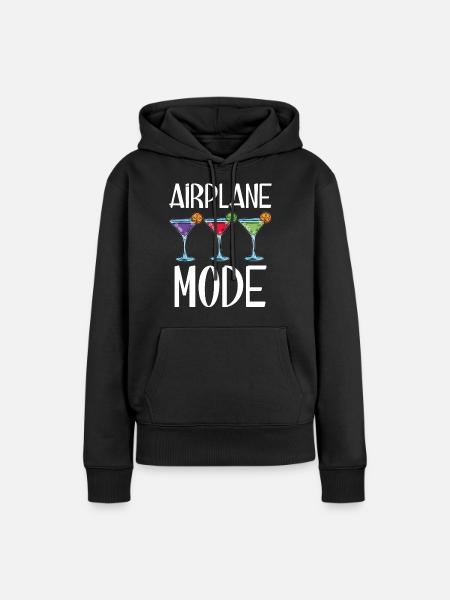 8 Airplane Mode copy - Frauen Premium Bio Hoodie - Schwarz