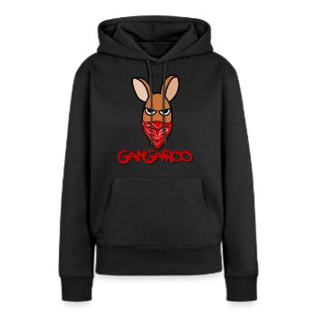 Kangourou Gangaroo Kangourous - Sweat à capuche Premium bio Femme - noir - Devant - Julia (174cm)