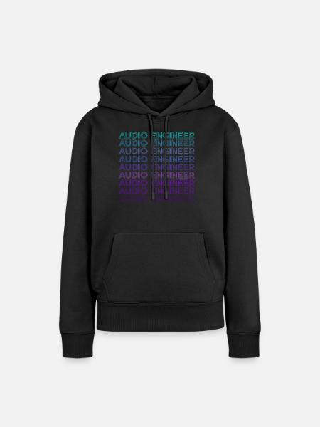 Tontechniker Tontechniker Retro - Frauen Premium Bio Hoodie - Schwarz