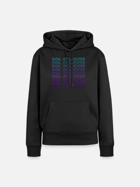 Siegel von Luzifer Retro - Frauen Premium Bio Hoodie - Schwarz