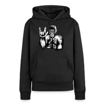 Bigfoot Independence Day Amérique États-Unis - Sweat à capuche Premium bio Femme - noir - Devant - Julia (174cm)