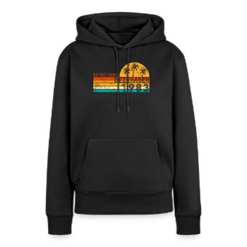 Retro since Dezember 1983 - Geburtstag im Dezember - Frauen Premium Bio Hoodie - Schwarz - Vorne - Julia (174cm)