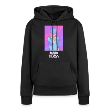 Emo Anime Young Vaporwave Esthétique Muda Geschen - Sweat à capuche Premium bio Femme - noir - Devant - Julia (174cm)