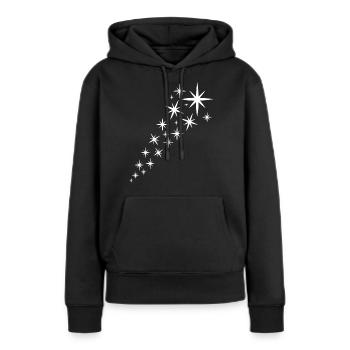 Sternenflotte Weisses Design - Frauen Premium Bio Hoodie - Schwarz - Vorne - Julia (174cm)