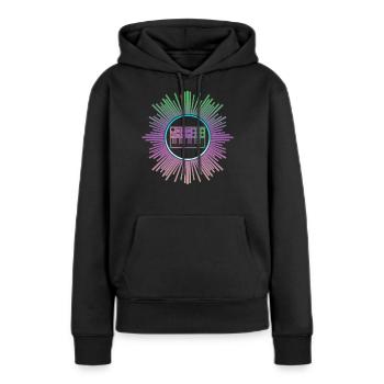 Synthétiseur Synthétiseurs modulaires - Sweat à capuche Premium bio Femme - noir - Devant - Julia (174cm)