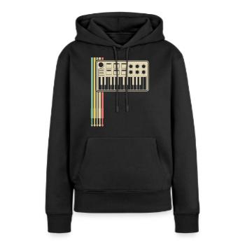 Synthétiseur Synthétiseurs modulaires analogiques - Sweat à capuche Premium bio Femme - noir - Devant - Julia (174cm)