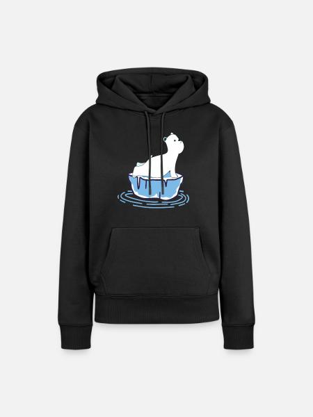 Yoga Polar Bear - Women’s Premium Organic Hoodie - black