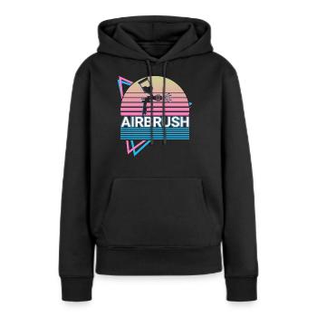Airbrush Sprühfarbe Retro Geschenk - Frauen Premium Bio Hoodie - Schwarz - Vorne - Julia (174cm)