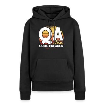 QA Ingenieur QA Tester Software Tester - Frauen Premium Bio Hoodie - Schwarz - Vorne - Julia (174cm)