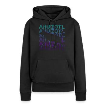 Ahuizotl Aztec Mythology Maya Retro Cadeau - Sweat à capuche Premium bio Femme - noir - Devant - Julia (174cm)