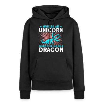 Dragon Dragon Unicorn Unicorn Lovers - Women’s Premium Organic Hoodie - black - Front - Julia (174cm)