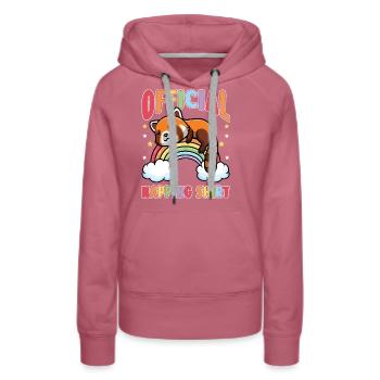 Chemise de couchage officielle Red Panda Sleeper - Sweat à capuche Premium bio Femme - mauve - Devant - Isabella (175cm)