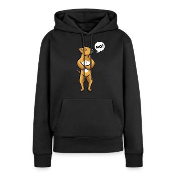 Tosa Chien de combat Chien Tosa Chien Têtu - Sweat à capuche Premium bio Femme - noir - Devant - Julia (174cm)