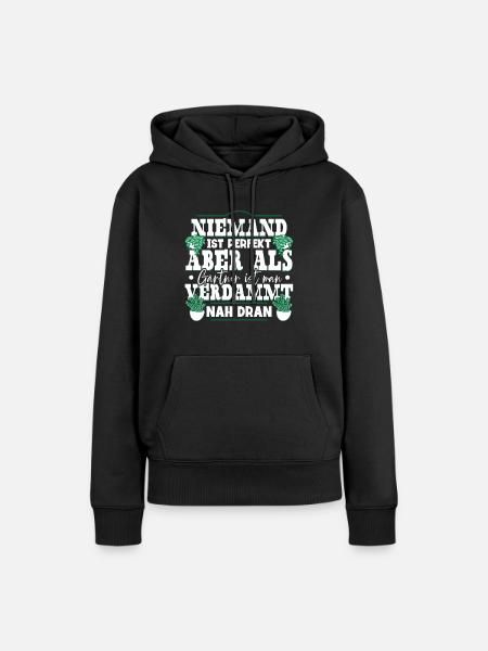 Garten Gärtner - Frauen Premium Bio Hoodie - Schwarz