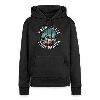 Apnée Apnée Apnée Apnée Cadeau d’apnée - Sweat à capuche Premium bio Femme - noir - Devant - Julia (174cm)