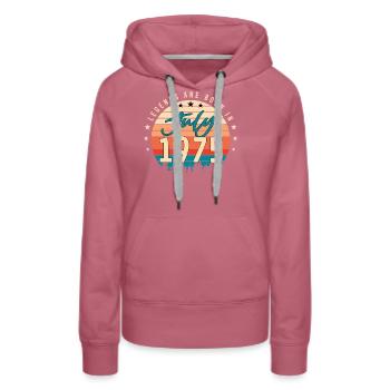 Geboren Im Juli 1975 - Frauen Premium Bio Hoodie - Malve - Vorne - Isabella (175cm)