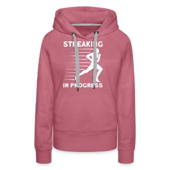 Motivation Streak Running Runner Marathon - Sweat à capuche Premium bio Femme - mauve - Devant - Isabella (175cm)