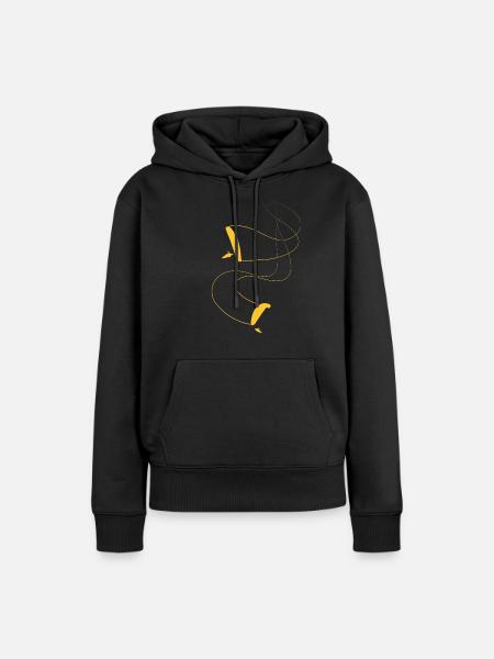 Paraglider duo - Frauen Premium Bio Hoodie - Schwarz