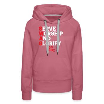 Fliegendes Spaghettimonster FSM - Frauen Premium Bio Hoodie - Malve - Vorne - Isabella (175cm)