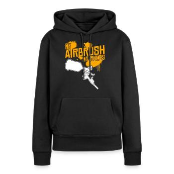 Autolackierer Airbrush Witz Lackierer - Frauen Premium Bio Hoodie - Schwarz - Vorne - Julia (174cm)