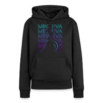 Minerva Déesse romaine Mythologie romaine - Sweat à capuche Premium bio Femme - noir - Devant - Julia (174cm)