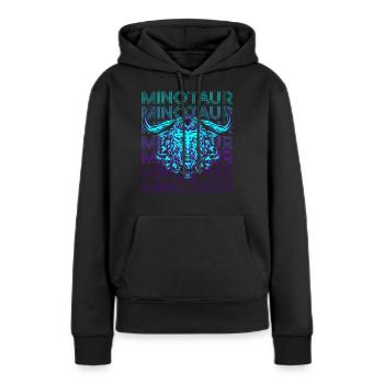 Minotaure Mythologie grecque Re - Sweat à capuche Premium bio Femme - noir - Devant - Julia (174cm)