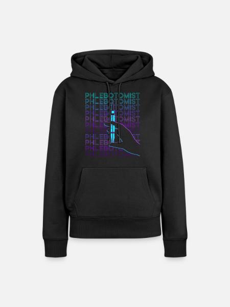 Phlebotomist Phlebotomie Retro - Frauen Premium Bio Hoodie - Schwarz