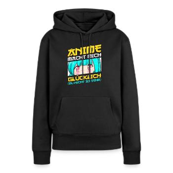 Anime Spruch Weeb Otaku - Frauen Premium Bio Hoodie - Schwarz - Vorne - Julia (174cm)