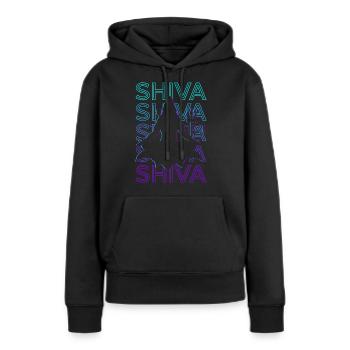 Shiva Dieu hindou Mythologie hindoue Ancien hindou - Sweat à capuche Premium bio Femme - noir - Devant - Julia (174cm)