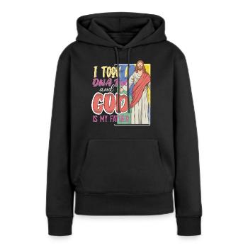 I Took A DNA Test And God Is My Father 21 - Frauen Premium Bio Hoodie - Schwarz - Vorne - Julia (174cm)