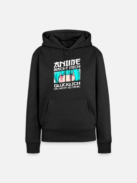 Anime Spruch Weeb Otaku - Frauen Premium Bio Hoodie - Schwarz