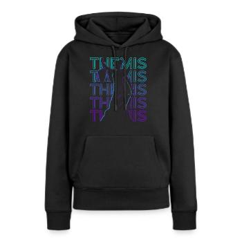 Thémise Déesse de la Justice Dame Justice - Sweat à capuche Premium bio Femme - noir - Devant - Julia (174cm)