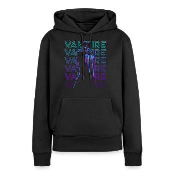 Vampir Blutsauger Retro - Frauen Premium Bio Hoodie - Schwarz - Vorne - Julia (174cm)