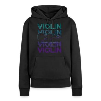 Violoniste Violoniste Rétro - Sweat à capuche Premium bio Femme - noir - Devant - Julia (174cm)