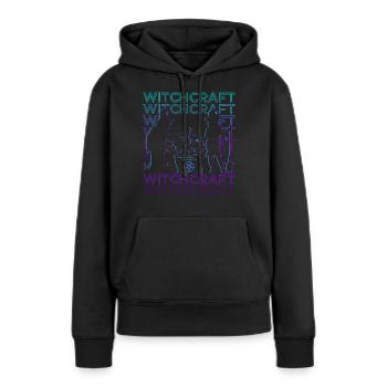 Sorcellerie Rétro - Sweat à capuche Premium bio Femme - noir - Devant - Julia (174cm)