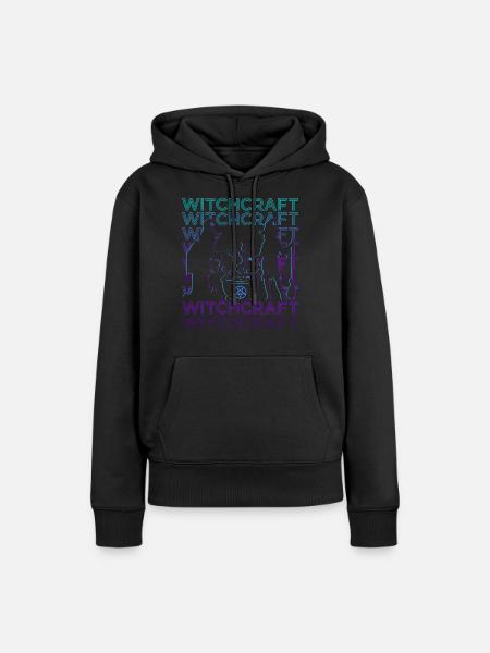 Hexerei Retro - Frauen Premium Bio Hoodie - Schwarz