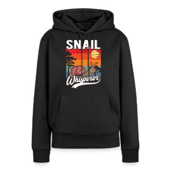 Schneckenflüsterer Schnecke Snail Whisperer - Frauen Premium Bio Hoodie - Schwarz - Vorne - Julia (174cm)