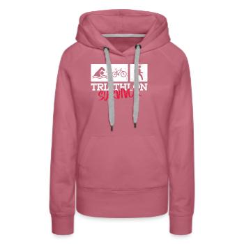 Triathlon Überlebender - Triathlon Training - Frauen Premium Bio Hoodie - Malve - Vorne - Isabella (175cm)